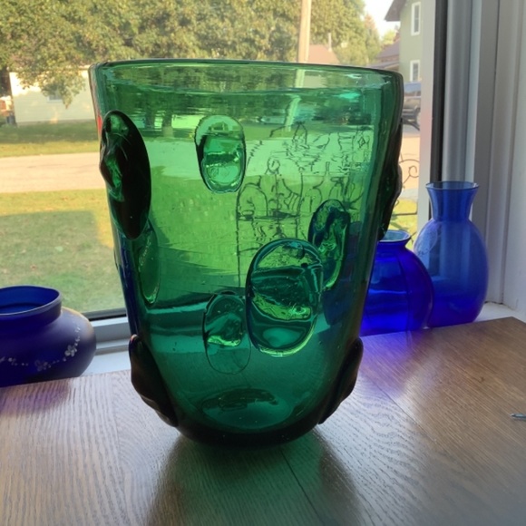 Stunning MCM 10” Murano Ice Bucket Vase - Picture 6 of 9